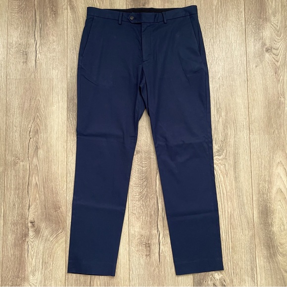 J.Crew Bowery Dress Pant Stretch Chino Cotton Navy 34/32 - Picture 1 of 6